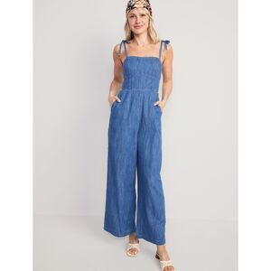 Tie-Shoulder Corset Cami Jumpsuit